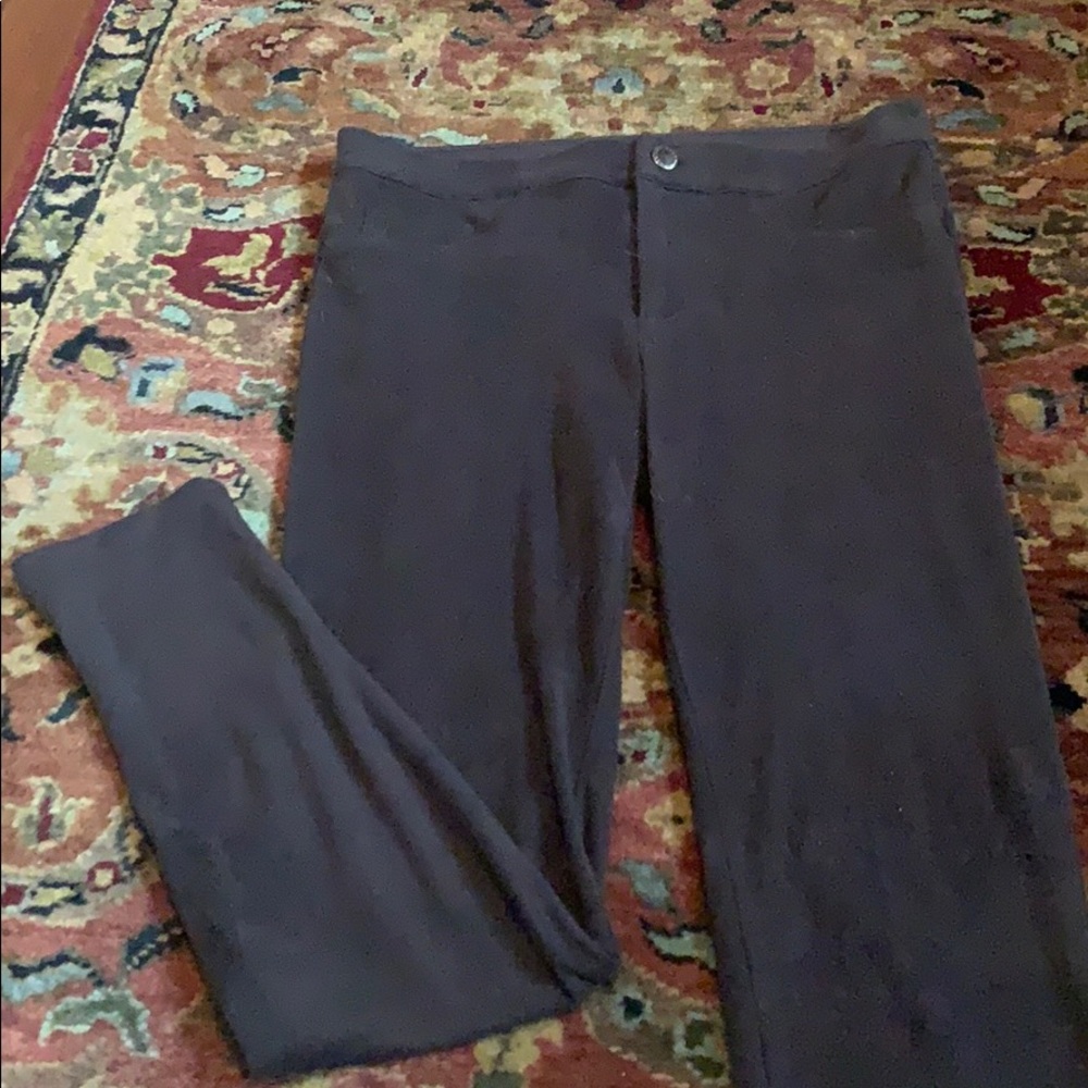 Brown micro suede pants